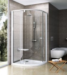  Ravak Pivot PSKK3-100 Hromrszes negyedkrves zuhanykabin fehr kerettel s fogantyval transparent edzett biztonsgi veg betttel 376AA101Z1
